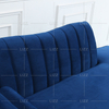 Modernes Sofa aus getuftetem Stoff mit Récamiere