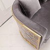 Luxuriöses Sofa aus Acrylgewebe mit Metallrahmen