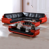 Klassisches großes Wohnzimmersofa in Schwarz und Rot