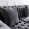 Sitzer gebogenes Leinen Stoff Sofa
