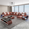 Stilvolles Sofa aus Samtstoff mit Récamiere und Récamiere