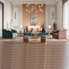 Kleines lila Wohnzimmersofa mit hoher Rückenlehne
