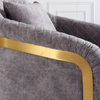 Kleines marineblaues Wohnzimmersofa mit Blumenmuster