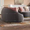 Modernes Ecksofa aus Stoff mit Metallbeinen