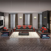 Stilvolles LED-Sofa mit Tisch aus Canvas
