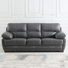 Freizeit-Anteilsofa aus grauem Leder