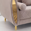 Gebogenes kleines Wohnzimmersofa in Offwhite