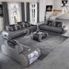 America Leder Wohnzimmer LED-Sofa mit Couchtisch