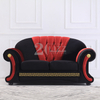 Chesterfield-Stoff-Wohnsofa mit Couchtisch