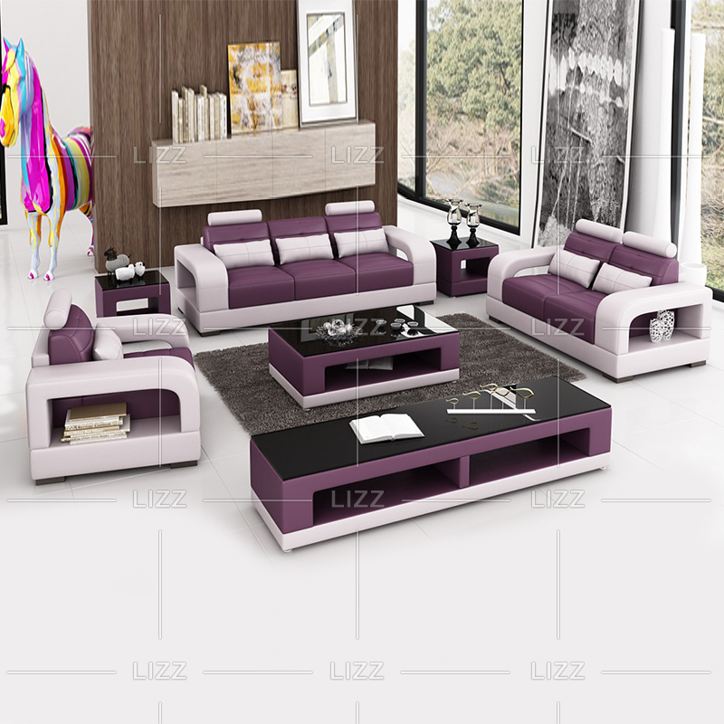 Freizeit-Leder-Wohnzimmersofa mit Stauraum