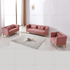Hochwertiges Chesterfield-Stoffsofa mit goldenen Beinen