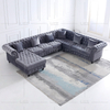 Sitzer gebogenes Leinen Stoff Sofa