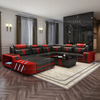 Home Canvas Led Sofa in Schwarz und Weiß mit großen Kissen