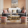Modernes Ecksofa aus Stoff mit Metallbeinen